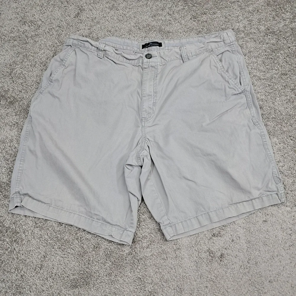 Marc‎ Anthony Mens Gray 100% Cotton Flat Front Chino Shorts Size 40